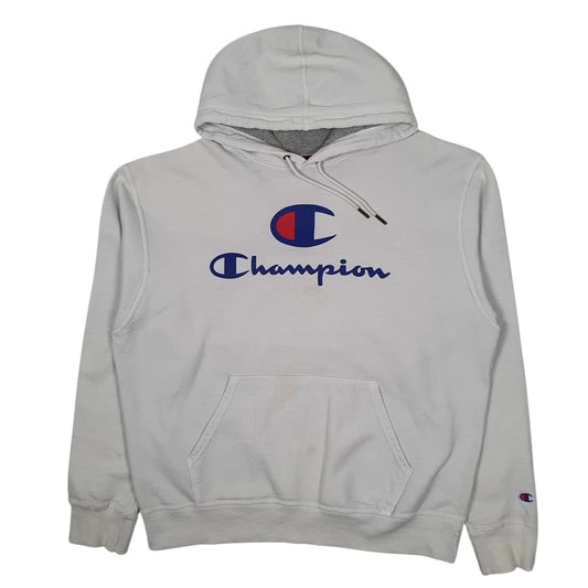 Mens White Champion Hoodie Jumper