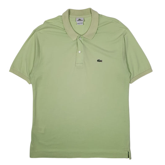 Mens Green Lacoste Short Sleeve Polo Shirt