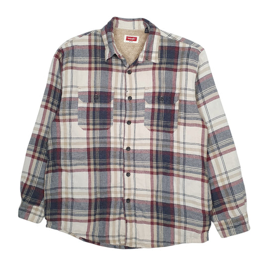 Mens Beige Wrangler Sherpa Lined Coat