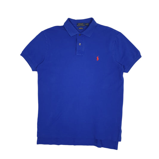 Mens Blue Polo Ralph Lauren Custom Fit Short Sleeve Polo Shirt