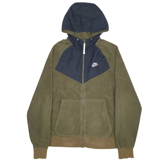 Mens Green Nike Full Zip Jumper