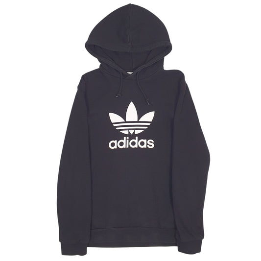 Mens Black Adidas Spellout Hoodie Jumper