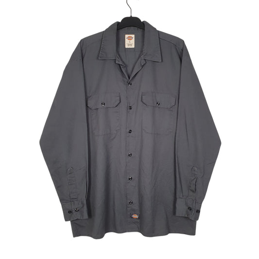 Mens Grey Dickies Long Sleeve Shirt