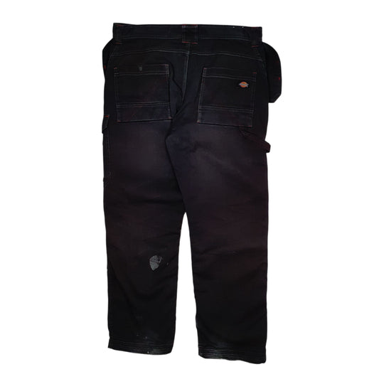Mens Black Dickies Workwear Trousers