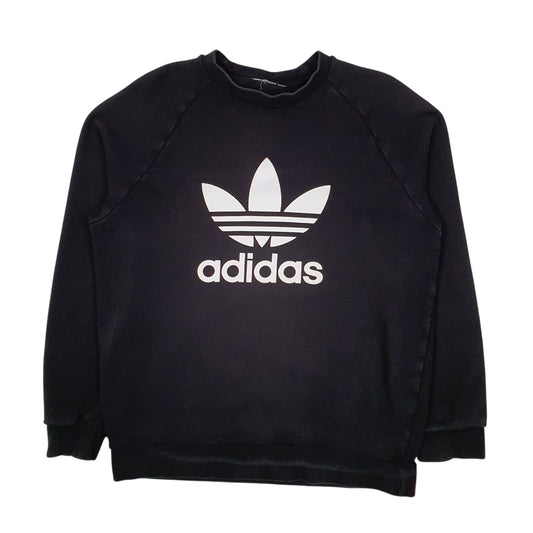 Mens Black Adidas Crewneck Jumper