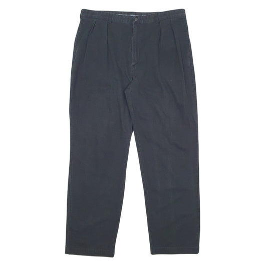 Mens Black Polo Ralph Lauren Andrew Pant Pleated 90s Chino Trousers