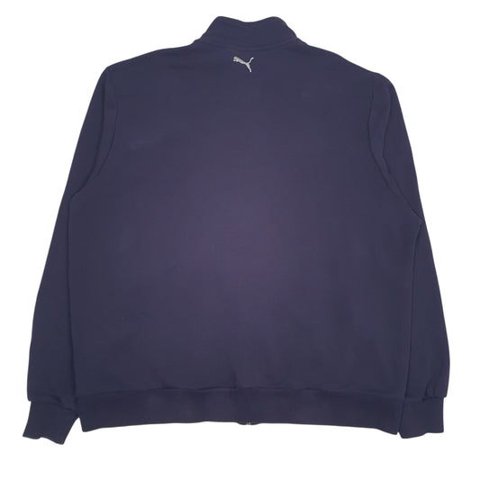 Mens Navy Puma Full Zip Jumper