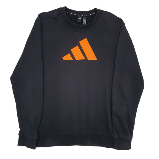 Mens Black Adidas Crewneck Jumper