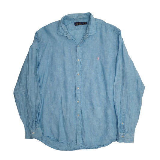 Mens Blue Polo Ralph Lauren Long Sleeve Shirt