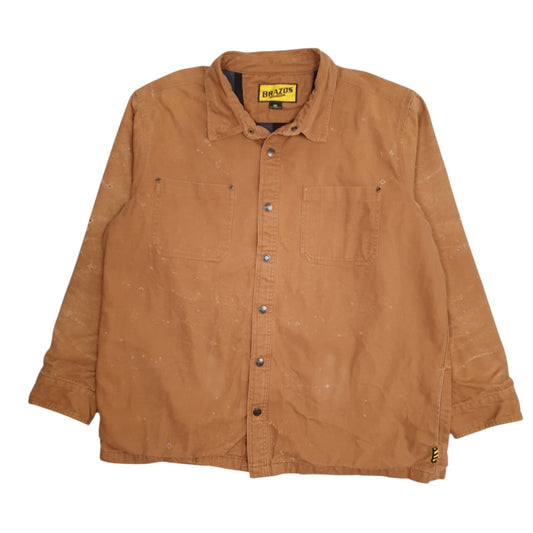 Mens Tan Brazos Chore Fleece Lined Coat