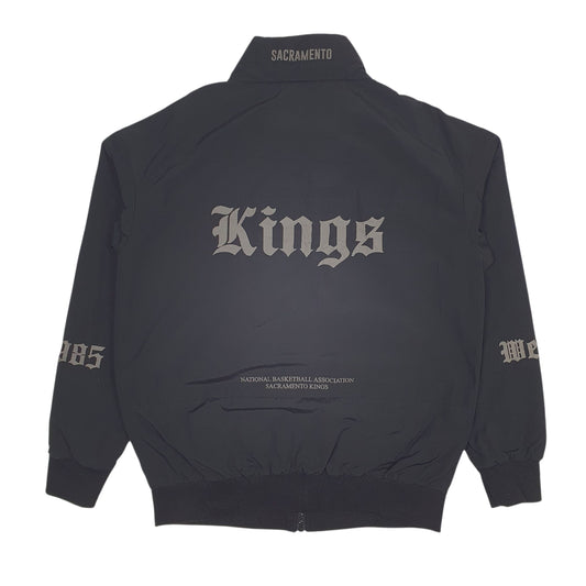 Mens Black NBA Sacramento Kings Full Zip Coat