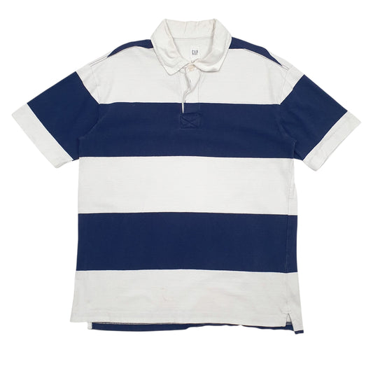 Mens White Gap Short Sleeve Polo Shirt