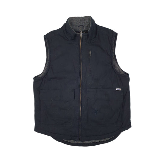 Mens Black Lee Workwear Sherpa Fleece Lined Coat