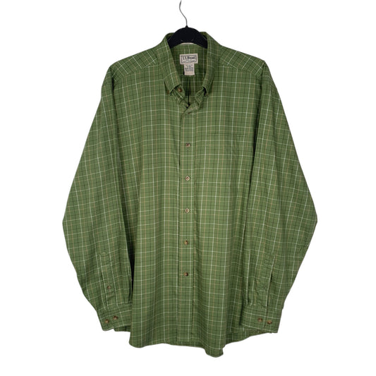 Mens Green L.L.Bean Long Sleeve Shirt