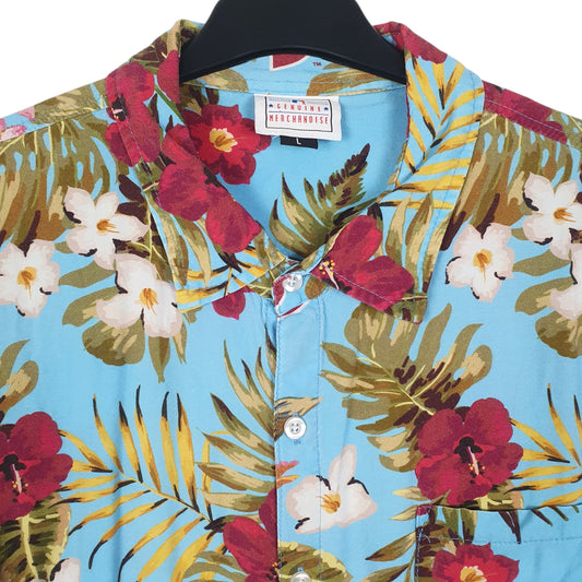 Mens Blue MLB Philadelphia Phillies Hawaiian Shirt