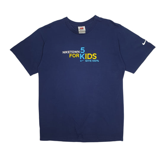 Mens Navy Nike Vintage 00s Niketown Short Sleeve T Shirt