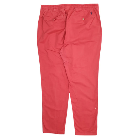 Mens Red Polo Ralph Lauren Jogger Stretch Trousers