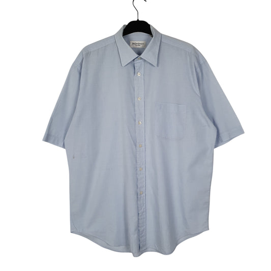 Mens Blue Yves Saint Laurent Short Sleeve Shirt