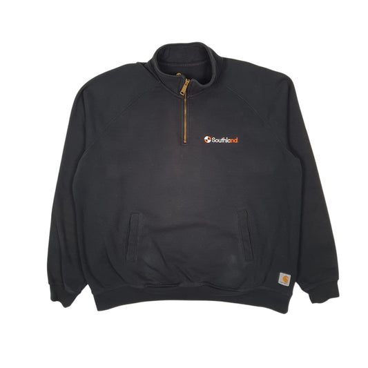 Mens Black Carhartt Quarter Zip Jumper