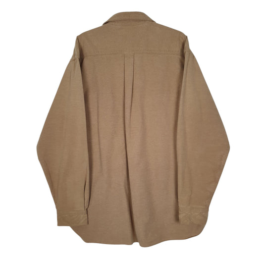 Mens Beige L.L.Bean Thick Chamois Shirt