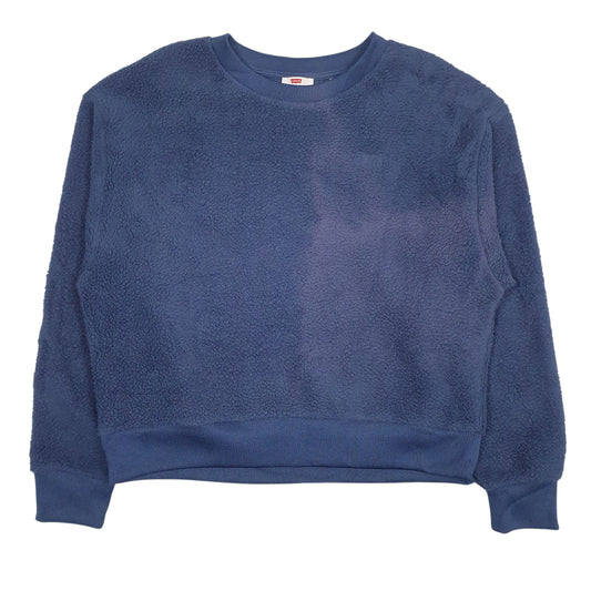 Mens Blue Levis Crewneck Jumper