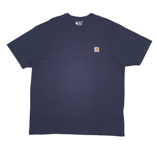 Mens Navy Carhartt Short Sleeve T Shirt
