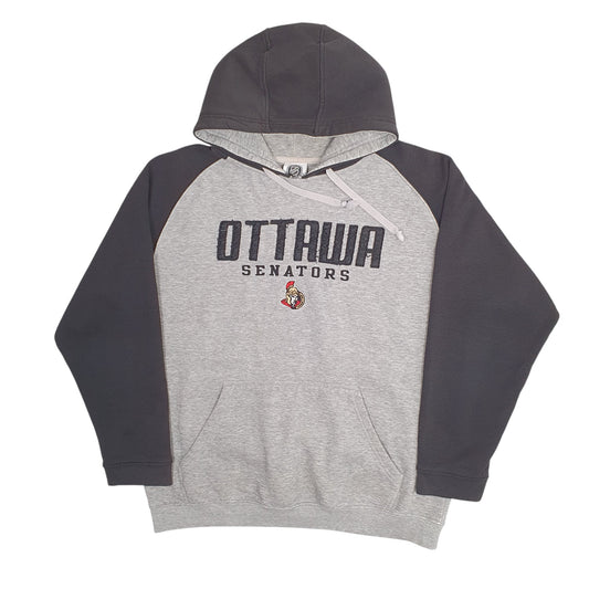 Mens Grey NHL Ottawa Senators Hoodie Jumper