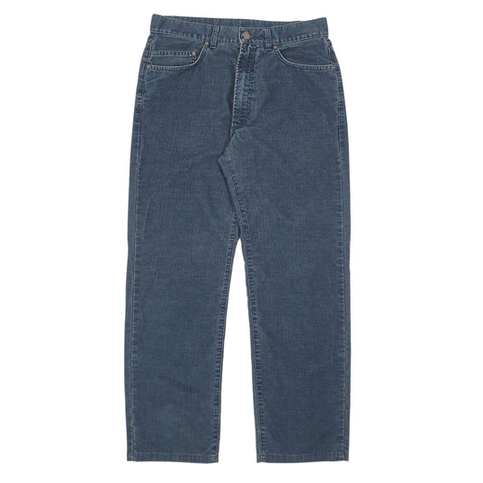 Mens Navy Zegna Sport Corduroy Trousers