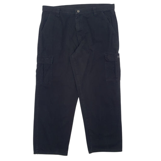 Mens Black Wrangler Cargo Trousers