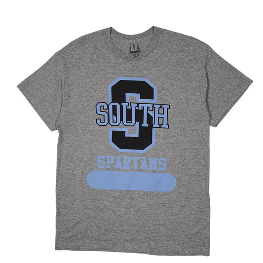 Mens Grey Jerzees South Spartans Short Sleeve T Shirt