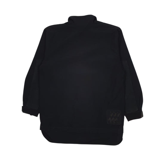 Mens Black Unbranded Pullover Hoodie Smock Coat