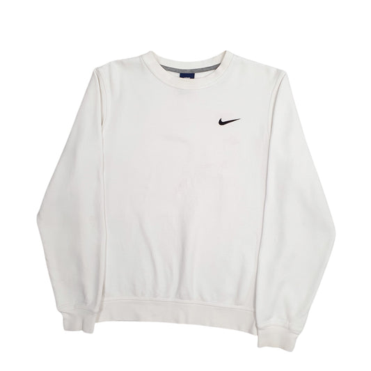 Mens White Nike Crewneck Jumper