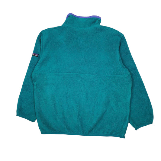 Mens Green Patagonia Vintage 1980s Snap T Synchilla Quarter Zip Jumper