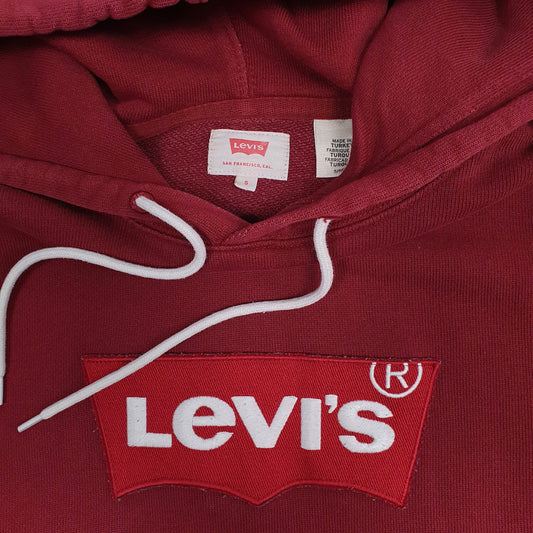 Mens Red Levis Hoodie Jumper