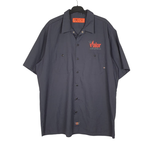 Mens Navy Dickies Workwear Short Sleeve Shirt