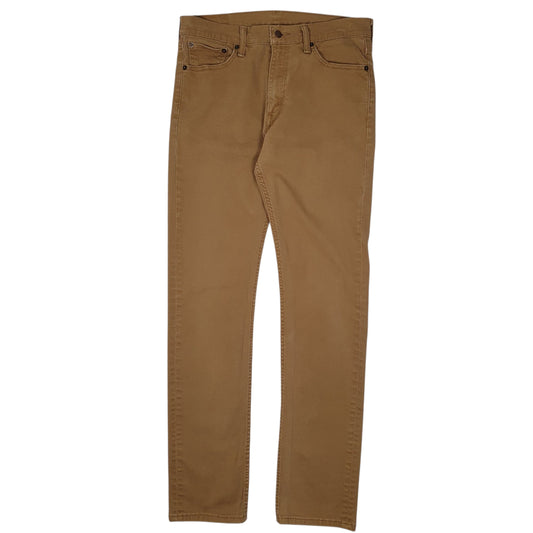 Mens Tan Levis 513 JeansW32 L34