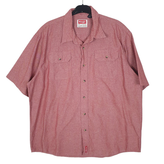 Mens Red Wrangler Short Sleeve Shirt