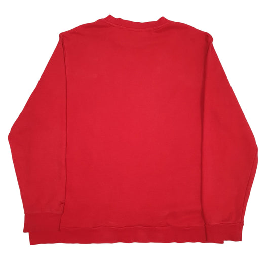 Womens Red Fila Crewneck Jumper