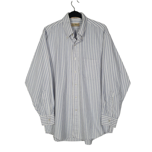 Mens Blue L.L.Bean Vintage 90s Long Sleeve Shirt