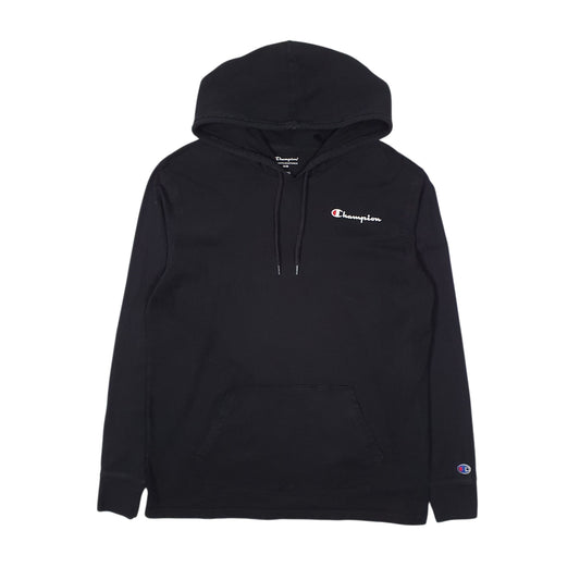 Mens Black Champion Lightweight Hoodie Jumper