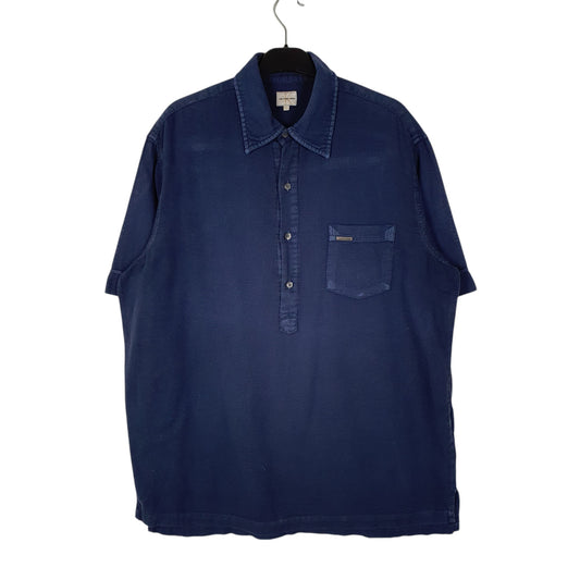 Mens Navy Calvin Klein Short Sleeve Shirt