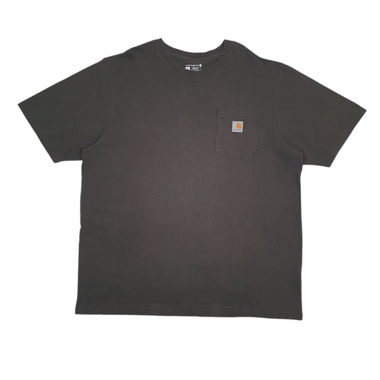 Mens Green Carhartt K87 306 Short Sleeve T Shirt