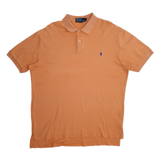 Mens Orange Polo Ralph Lauren Short Sleeve Polo Shirt