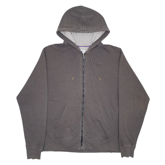 Mens Grey Champion Full Zip Jumper