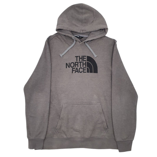 Mens Grey The North Face Spellout Hoodie Jumper