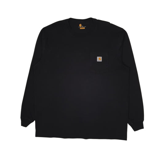 Mens Black Carhartt Long Sleeve T Shirt