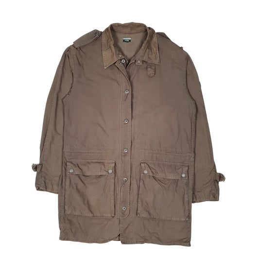 Mens Brown Paul Smith Military Parka Jeans Coat