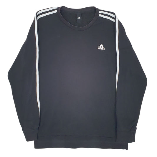 Mens Black Adidas Crewneck Jumper