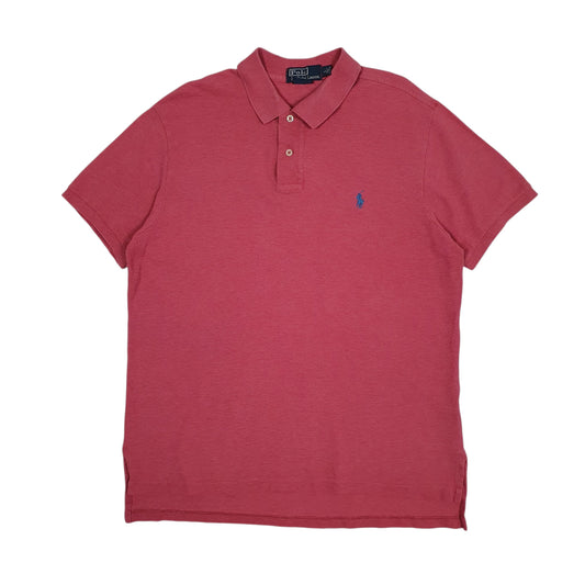 Mens Pink Polo Ralph Lauren Short Sleeve Polo Shirt
