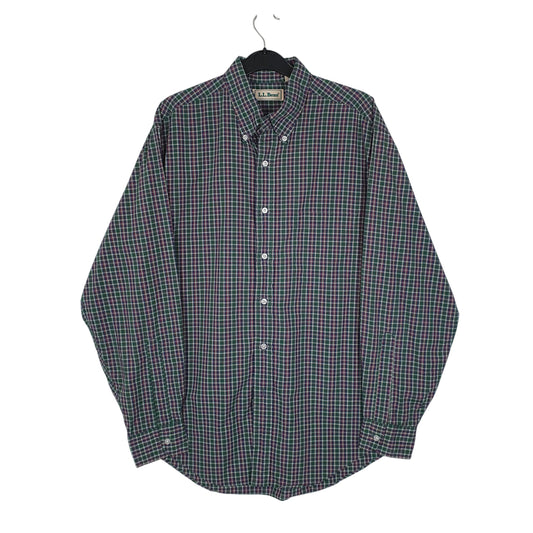 Mens Navy L.L.Bean Vintage 90s Long Sleeve Shirt